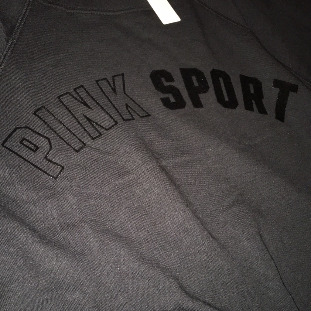 Pink Sport Reversible By Vs 1 Side Terry Cloth 2cnd Side Crop Xs